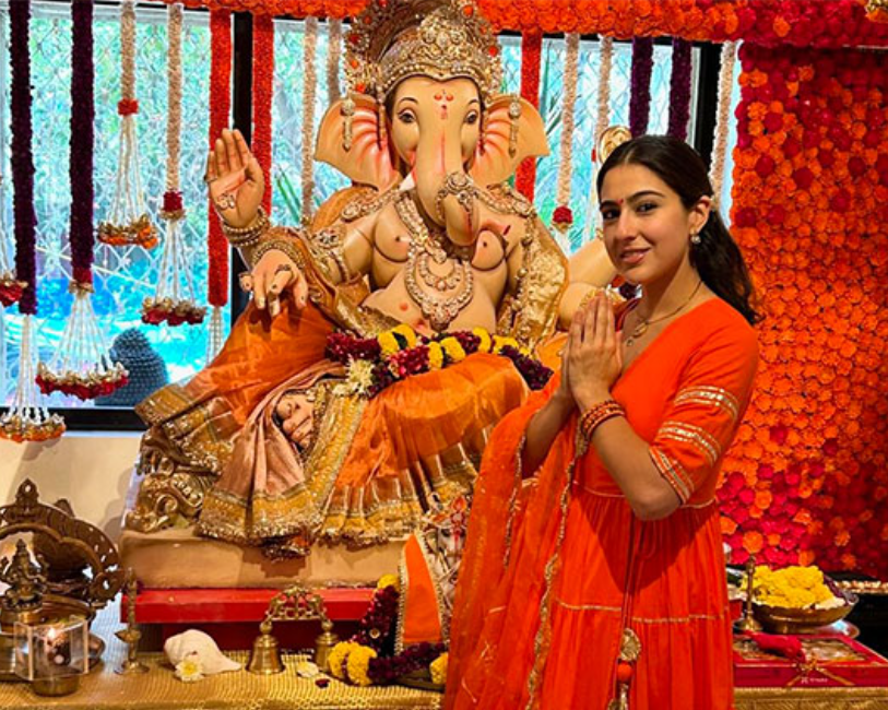 Sara Ali Khan Faces trolling for Celebrating Ganesh Chaturthi