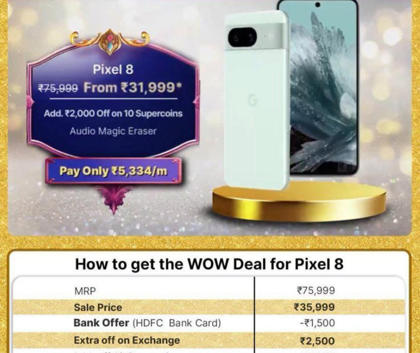 Unbeatable Pixel 8 Deal: Grab it for Rs 31,999 