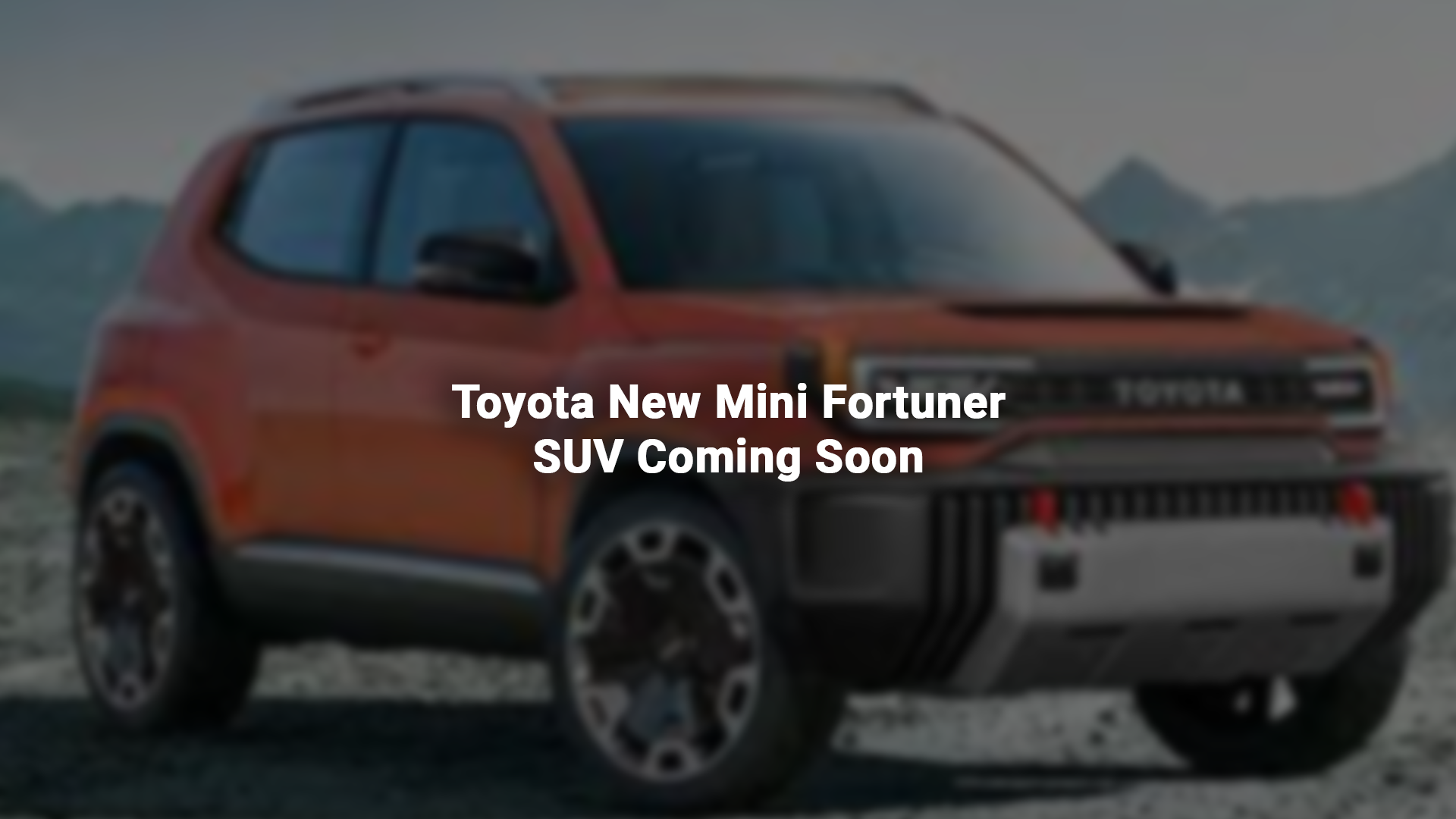 Toyota New Mini Fortuner SUV Coming Soon