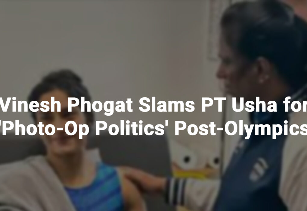 Vinesh Phogat Slams PT Usha for 'Photo-Op Politics' Post-Olympics