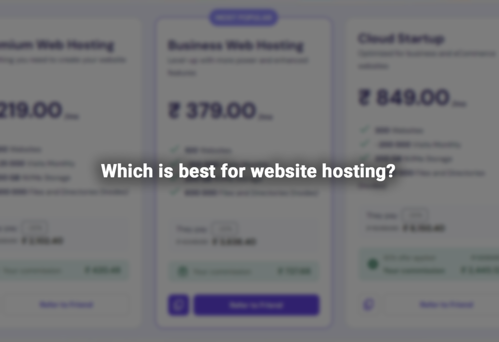 Which is best for website hosting