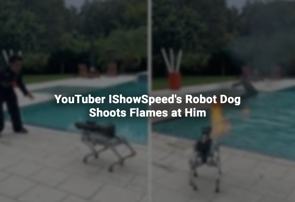 YouTuber IShowSpeed's Robot Dog Shoots Flames at Him