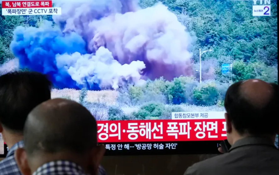 North Korea's Explosive Response: Roads Blown Up Near South Korean Border